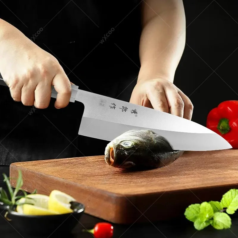 WXCOO Fish Filleting Knife – Sashimi & Sushi Stainless Steel Fish Filleting Knife Axl