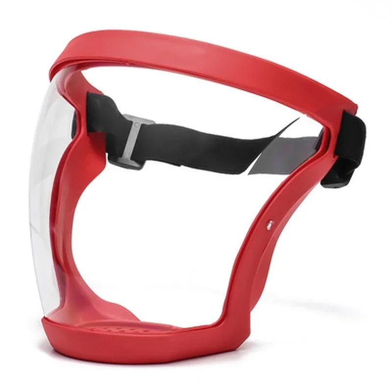 Full Face Shield Anti-Fog Anti-Splash PC Protective Visor Protective Face Shield Axl Red