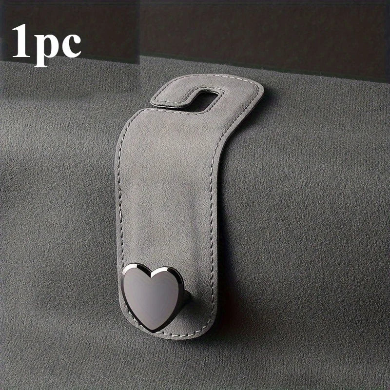 Heart-Shaped Car Seat Back Storage Bag | SUV & Sedan Car Seat Organizer Axl Gray