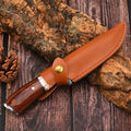 EDC Outdoor Knife – Resin Rosewood Handle & Stainless Blade Fixed Blade Knife Axl 1pcs