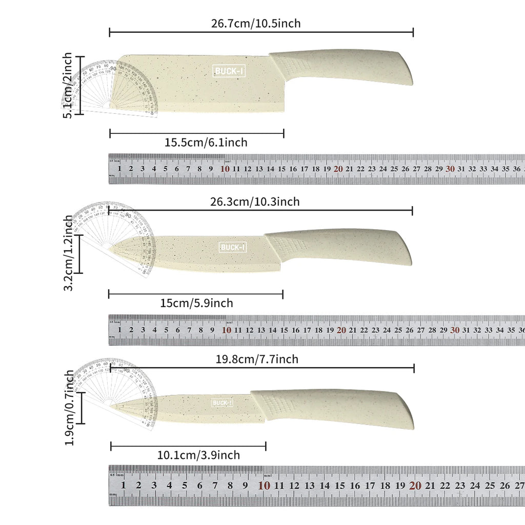 3-Piece Kitchen Knife Set – Stainless Steel Chef & Fruit Knives Kitchen Knife Set Axl