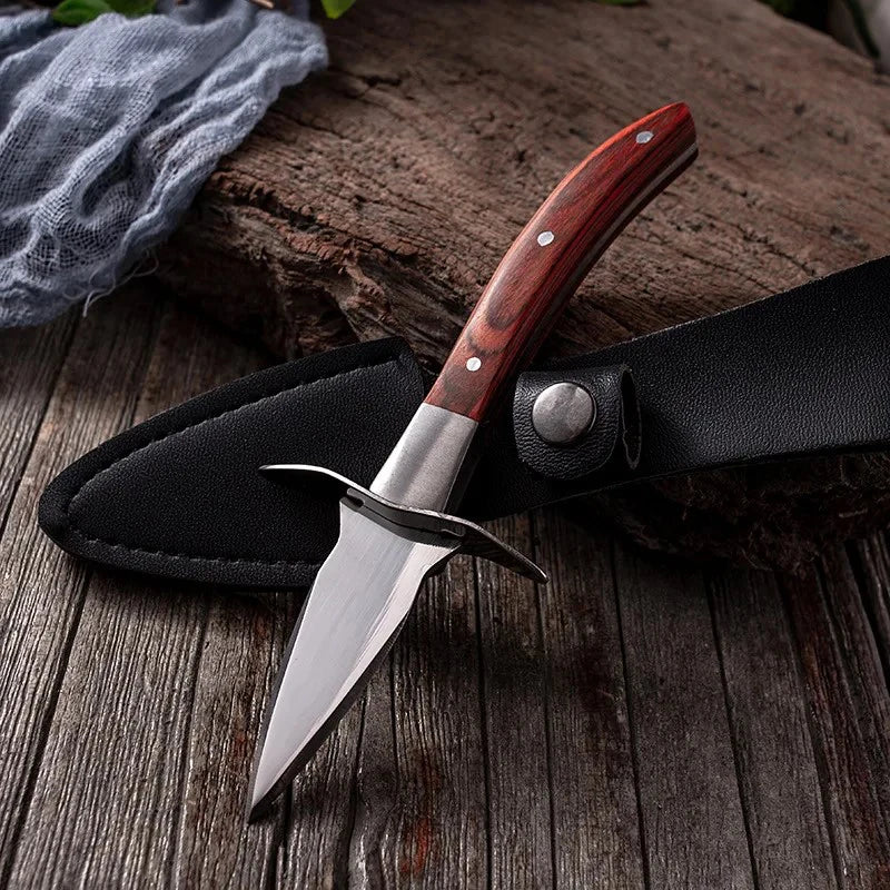 Oyster Shucking Knife – Wood Handle & Stainless Steel Seafood Tool Seafood Shucking Knife Axl