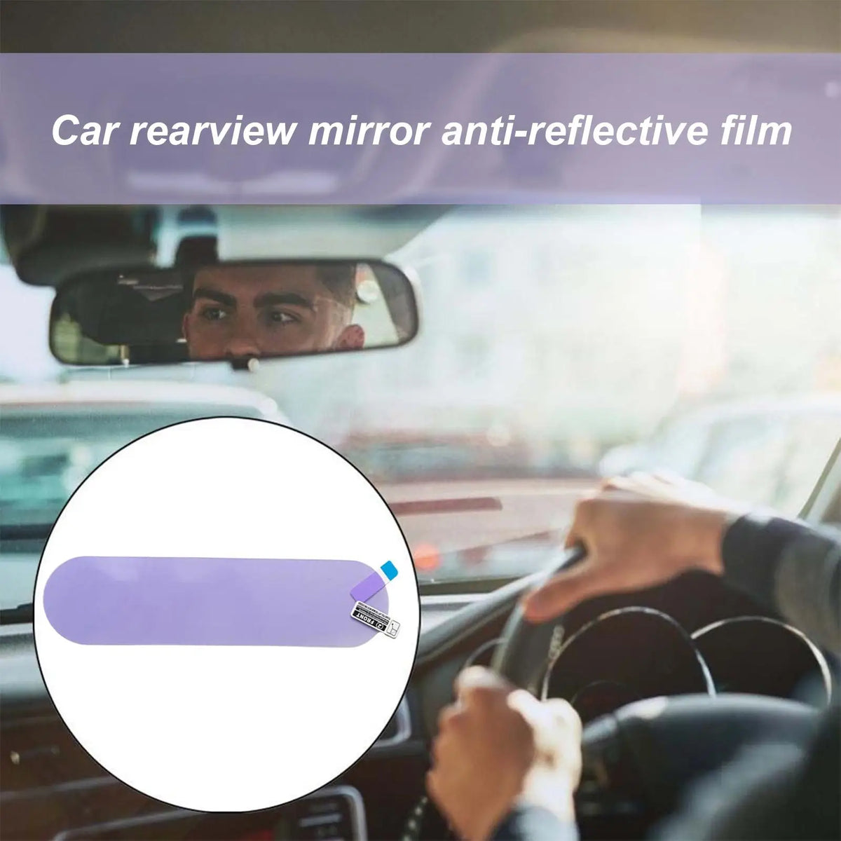 Car Rearview Mirror Anti-Glare Anti-Fog PET Film + Tool Mirror Protective Film Axl