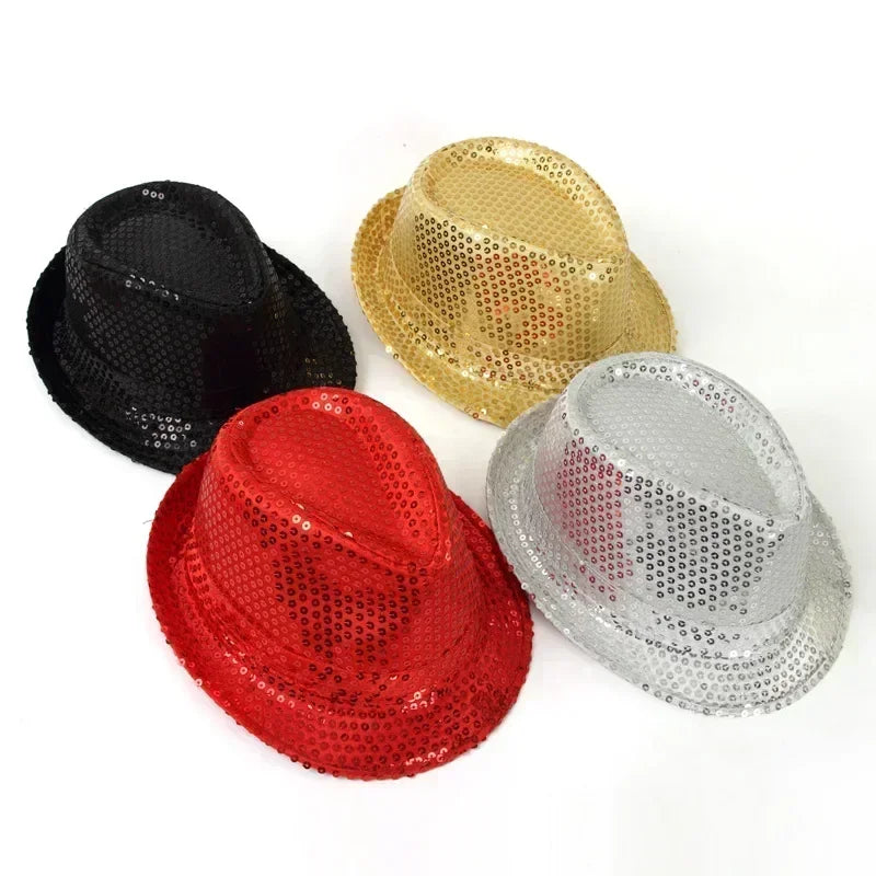 Sequin Top Hat – Jazz, Hip Hop & Dance Party Hat Kids & Adults Sequin Dance Hat Axl