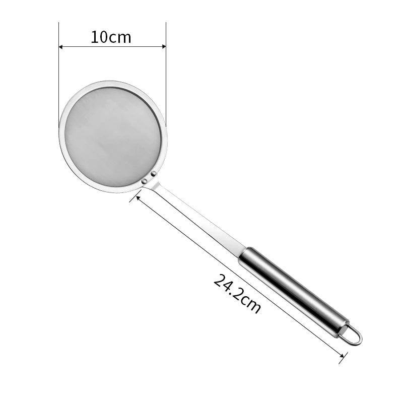 Stainless Steel Fat Skimmer Spoon – Fine Mesh Food Strainer Mesh Food Strainer Axl 10cm