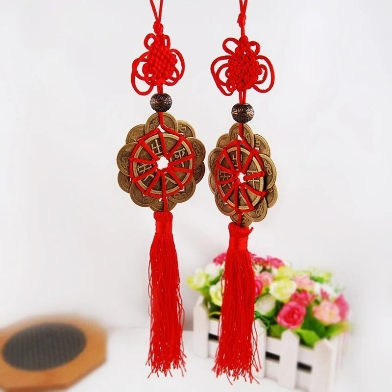 Feng Shui Mystic Knot Lucky Coins Wall Hanging Decor Wall Hanging Decor Axl