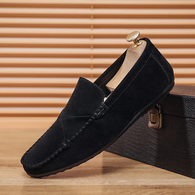 YBQJOO Men's Slip-On Casual Driving Shoes | Low Cut Loafers Men's Slip-On Shoes Axl black 40