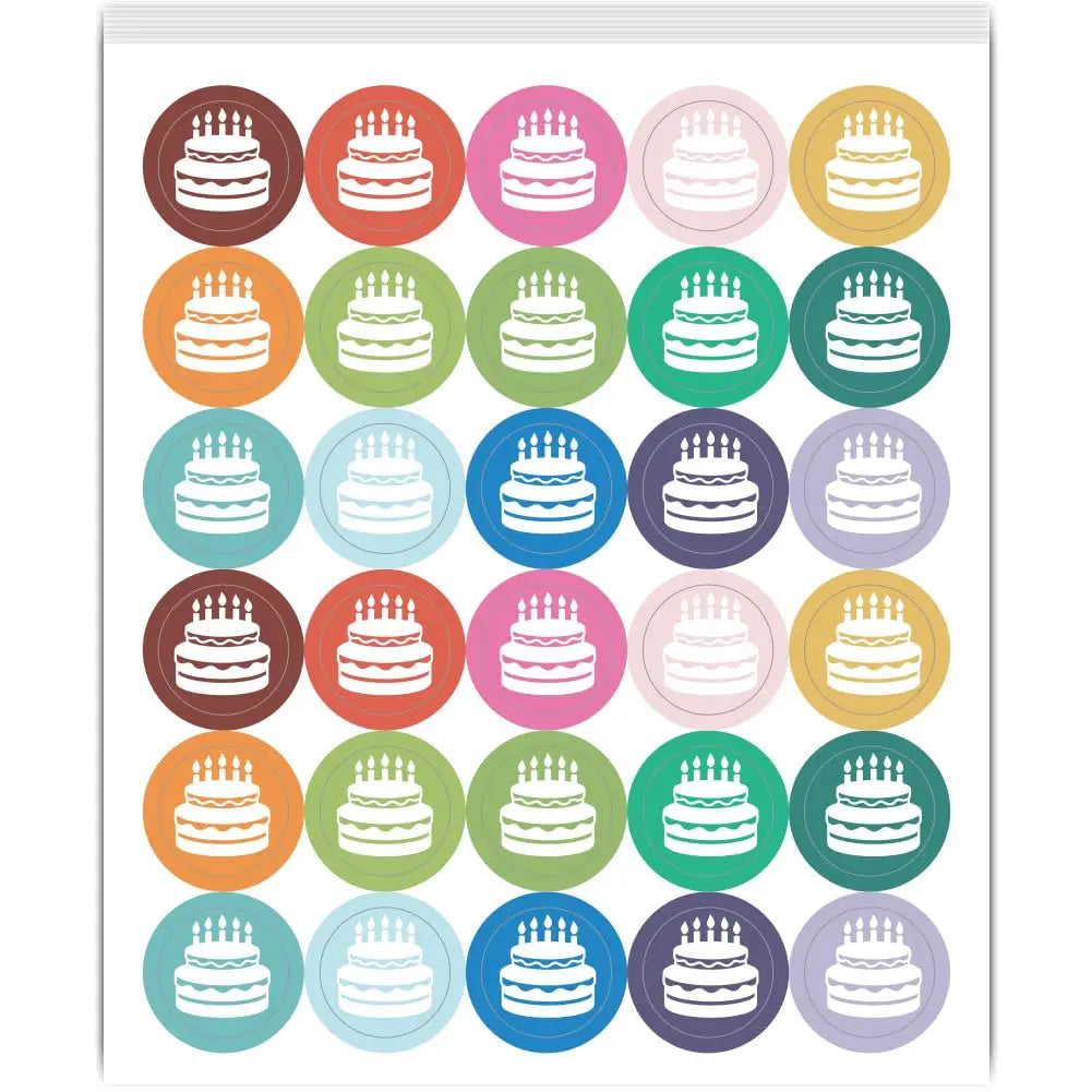 80 Sheets PVC Food Stickers – Flat Round Self-Adhesive Labels Decorative Sticker Set Axl AECH04-17588