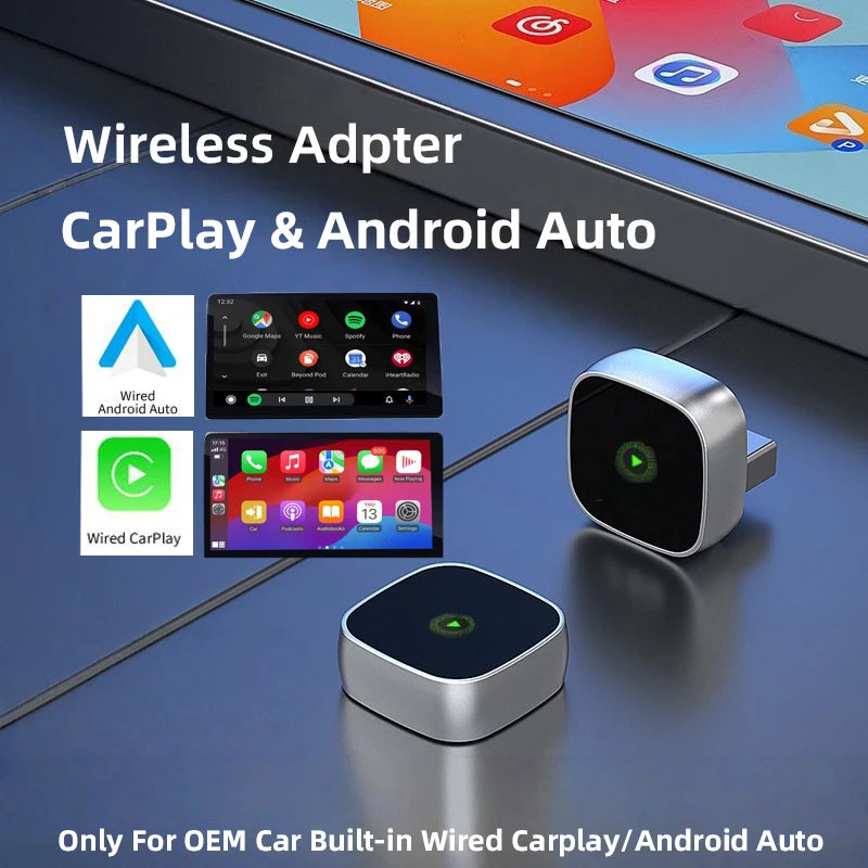 2-in-1 Wireless CarPlay & Android Auto Adapter | 5GHz USB CarPlay Wireless Adapter Axl