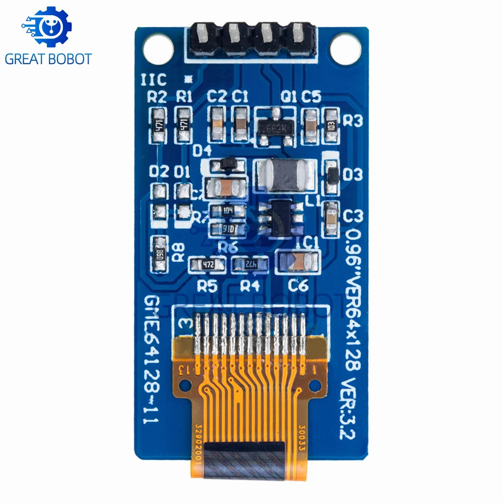 0.96" OLED Display 128×64 SSD1307 Vertical Module for Arduino OLED Display Module Axl