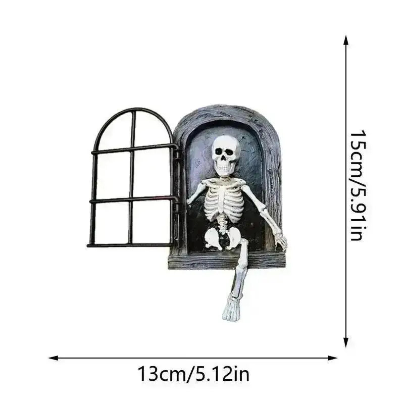Halloween Gothic Skeleton Skull Resin Hanging Ornament Decor Halloween Hanging Ornament Axl A