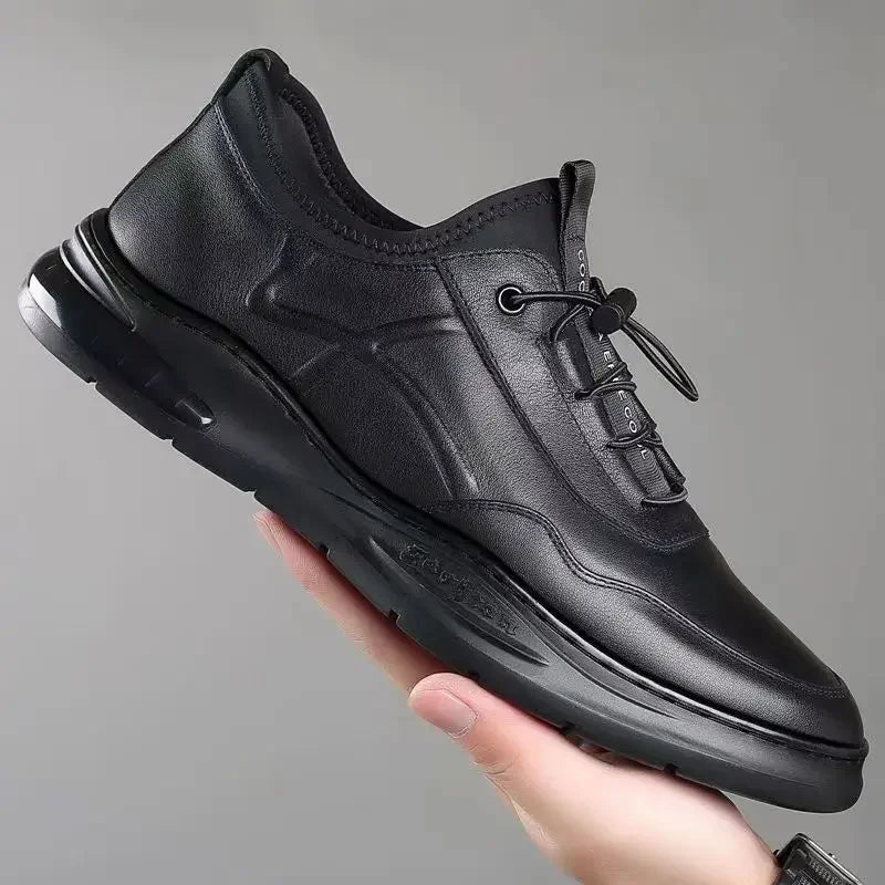 YBQJOO Men's Leather Casual Loafers – Breathable Non-Slip Men's Casual Loafers Axl
