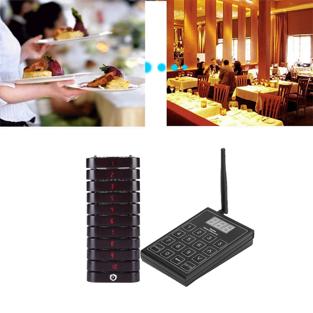Wireless Restaurant Pager System | 999 Channels, 10–20 Pagers Wireless Pager System Axl
