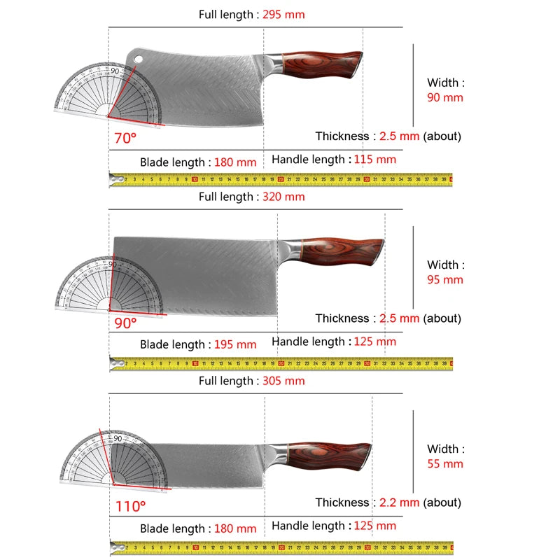 InLeung VG10 Damascus Steel Chef Knife – Wood Handle 18cm Damascus Chef Knife Axl
