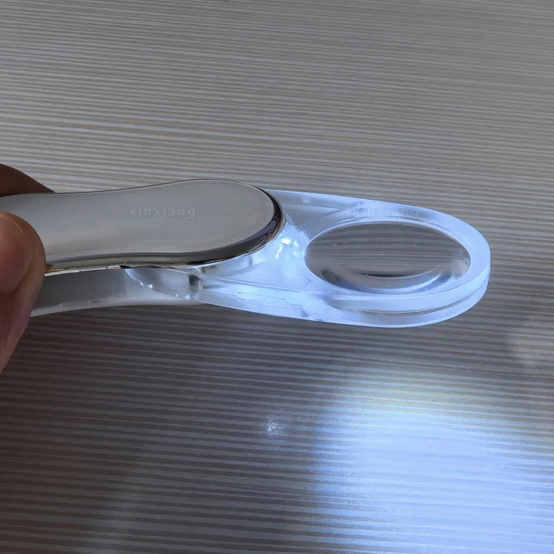 Folding 3.5X Magnifying Glass with LED Light – Portable Loupe LED Magnifying Glass Axl