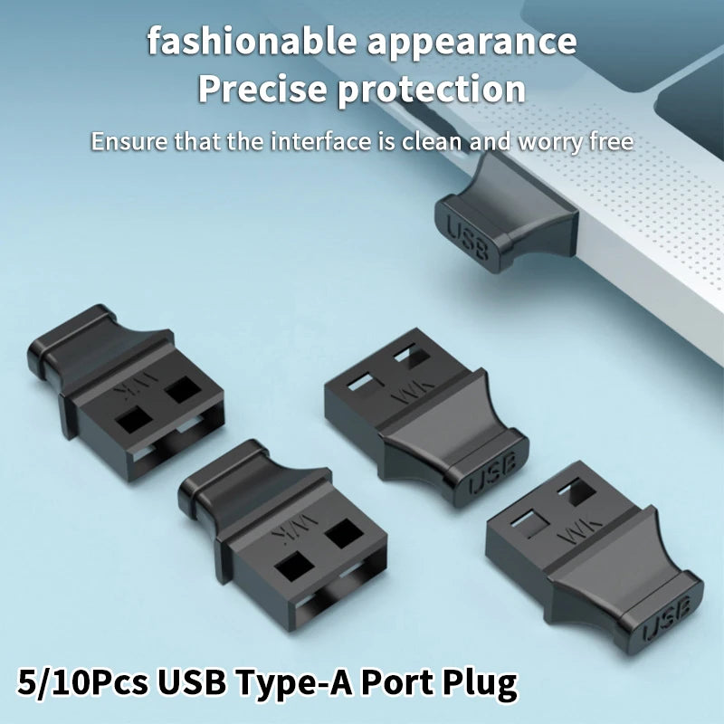 USB Type-A Dust Plugs 5/10 Pack – Port Covers with Handle USB Port Dust Plugs Axl