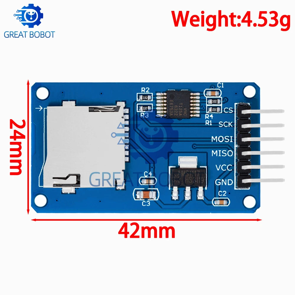 Micro SD TF Card Memory Shield SPI Module for Arduino SD Card Module Axl
