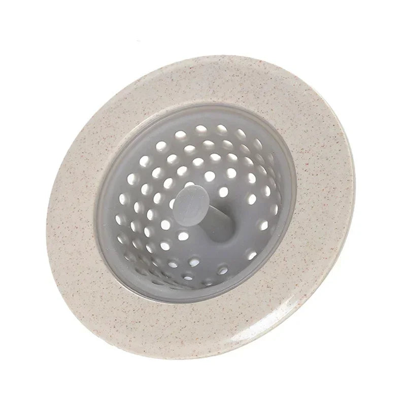 Silicone Sink Hair Filter – Anti-Clog Drain Strainer Cover Drain Hair Strainer Axl Beige-1pcs
