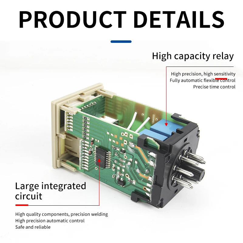 JSS20-48 Programmable Digital Time Relay DC24V AC220V LED Digital Time Relay Axl