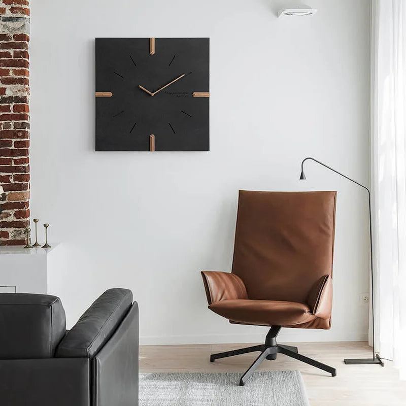 Modern Silent Wall Clock – 46cm Nordic Minimalist Round Silent Wall Clock Axl