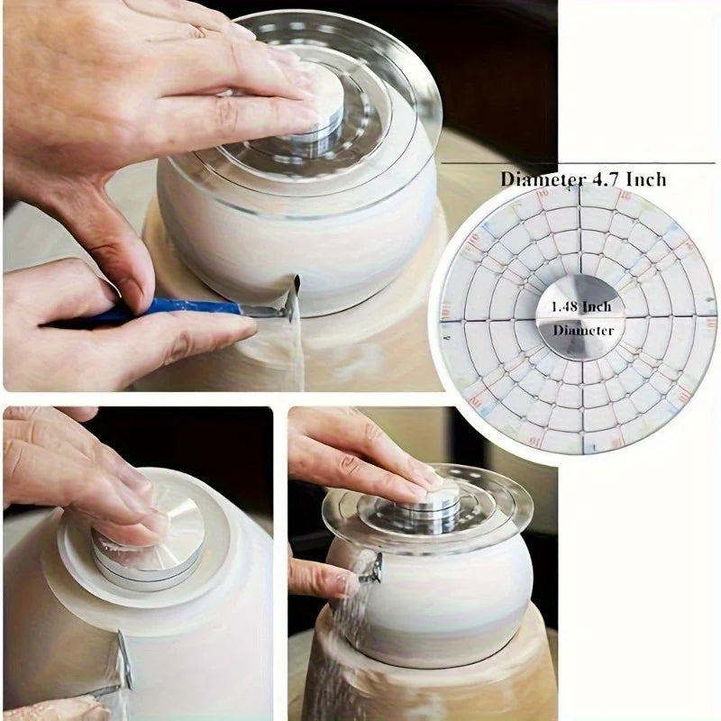 Acrylic Rotary Pottery Trimming Disc – Circle Divider Tool Pottery Trimming Tool Axl
