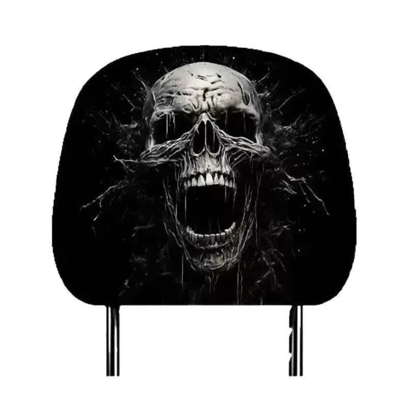Funny Cartoon Car Headrest Cover – Halloween Auto Decoration Car Headrest Cover Axl