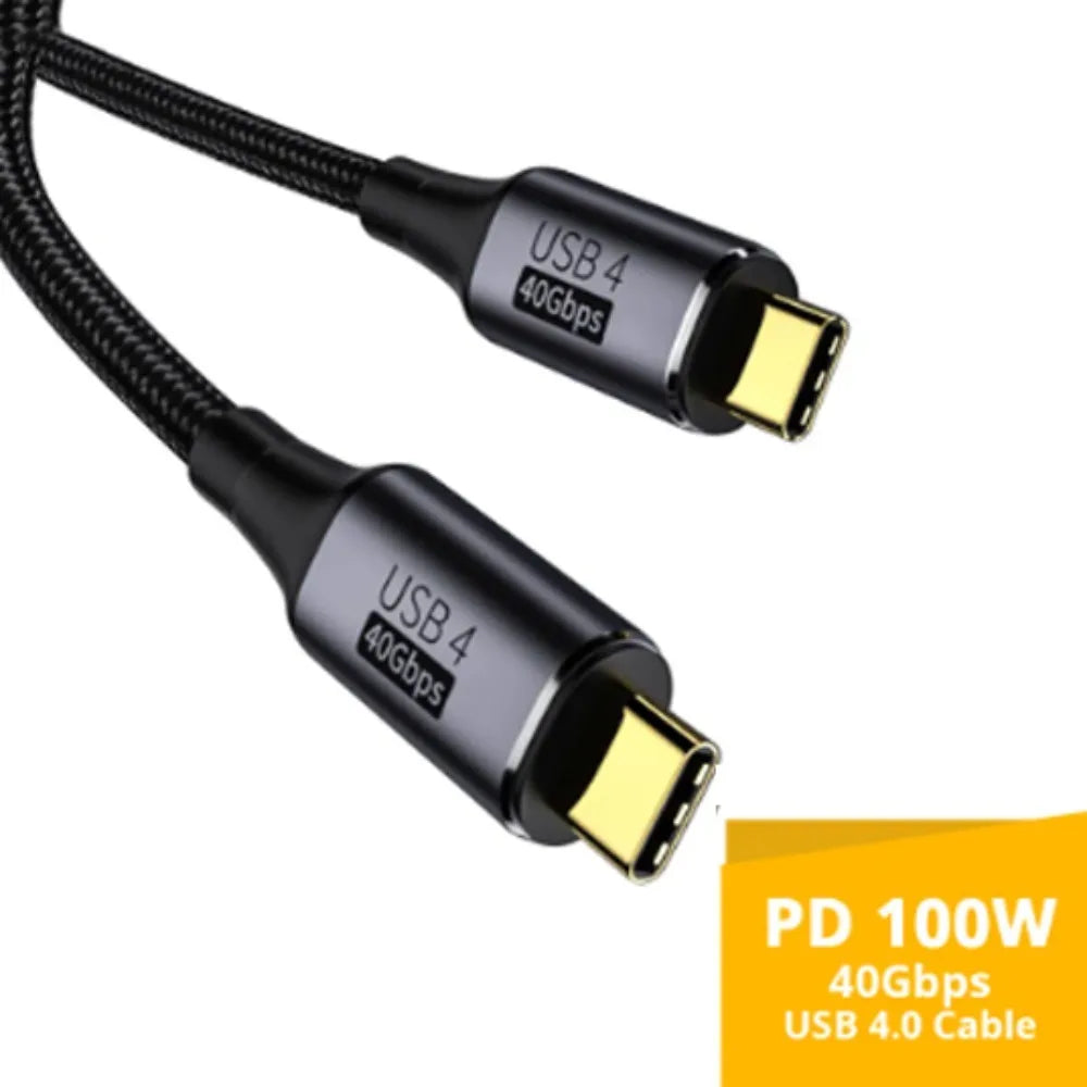 8K@60Hz USB4 Thunderbolt 3 Cable 40Gbps USB-C – Straight/Elbow USB-C Cable Axl
