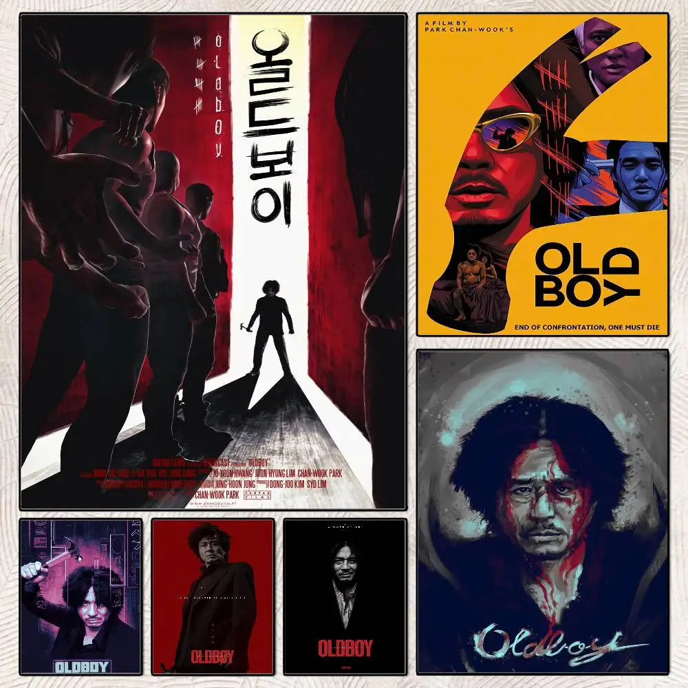 Old Boy Classic Movie HD Poster – Self-Adhesive Waterproof Wall Art Movie Wall Poster Axl