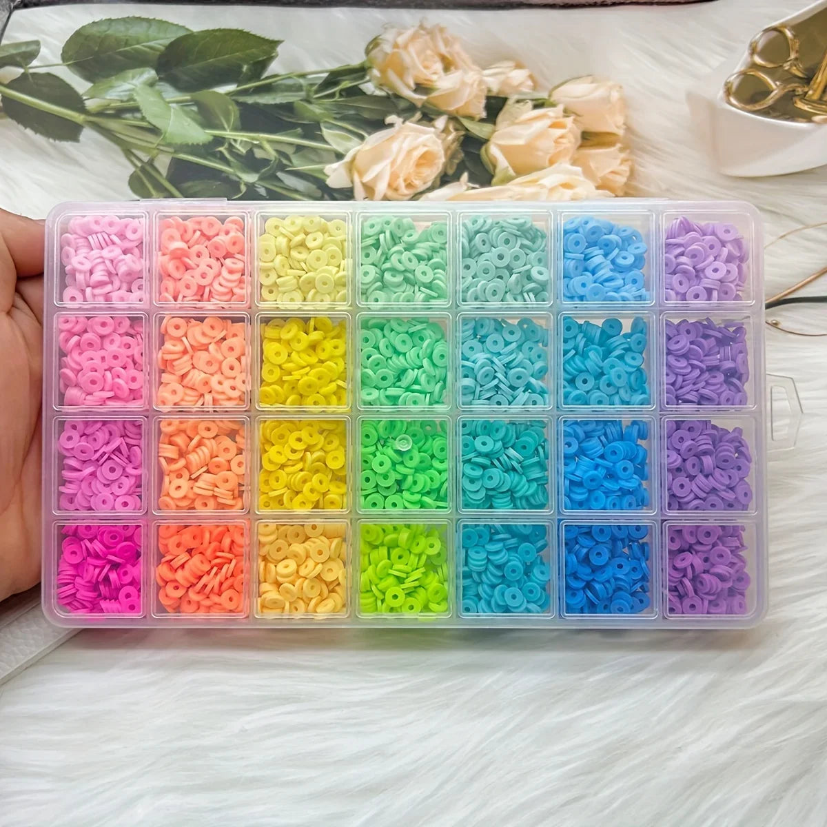 Rainbow Clay Bead Box Set – DIY Bracelet & Jewelry Making Kit Bead Craft Kit Axl