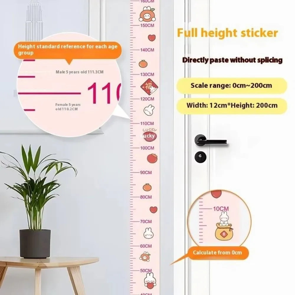 2M Kids Height Chart Wall Sticker – Cartoon Waterproof Measure Height Chart Sticker Axl