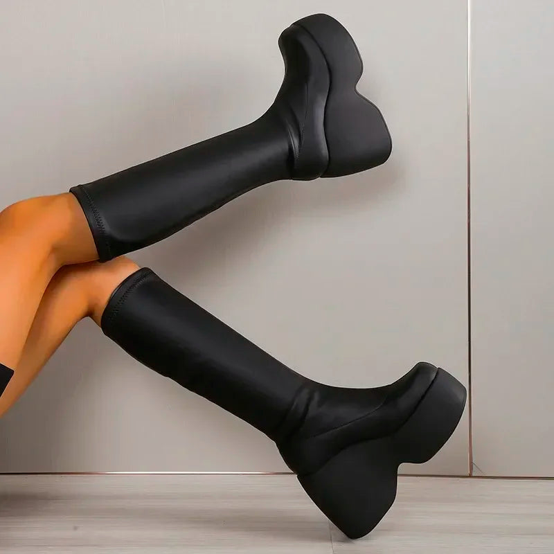 Gothic Chunky Platform Ankle Boots for Women | Sizes 35–43 Platform Ankle Boots Axl