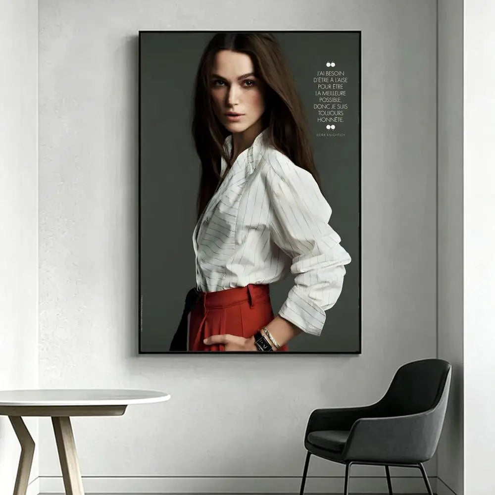 Keira Knightley HD Art Poster – Sticky Waterproof Wall Decor Wall Art Poster Axl White12 50X70cmNoframe