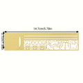 3-in-1 Cat Lover Metal Ruler – Bookmark & Template, 20+ Designs Template Ruler Axl Golden-1pc