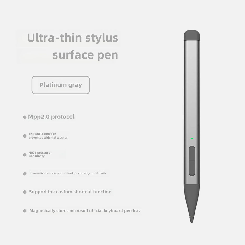 Surface Stylus Pen 4096 Pressure USB-C | Pro 3–11, Go, Book Tablet Stylus Pen Axl Uslim-2-Gray