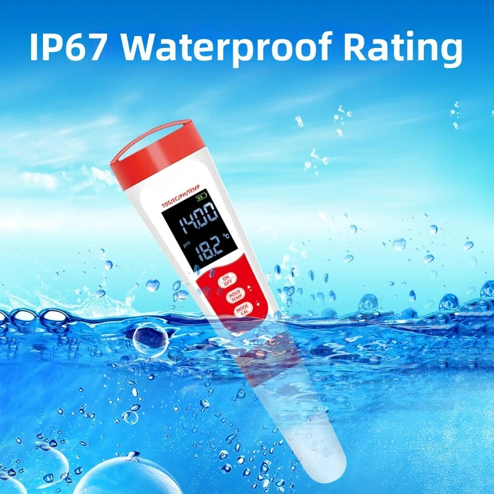 4-in-1 Digital Water Tester – pH, TDS, Conductivity & Temp Digital Water Tester Axl