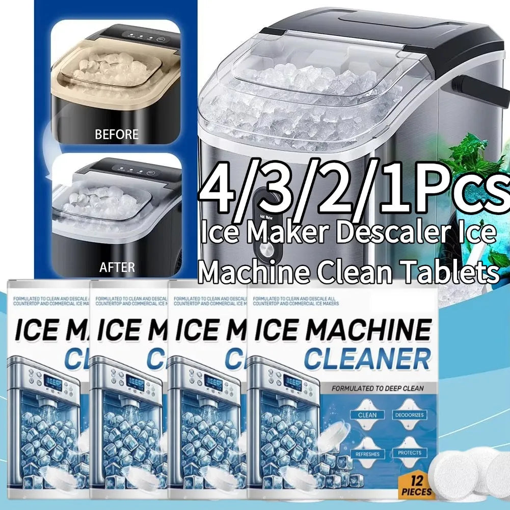 Ice Machine Cleaner Descaler Tablets – Deodorizing 12 Pack Appliance Cleaner Tablets Axl