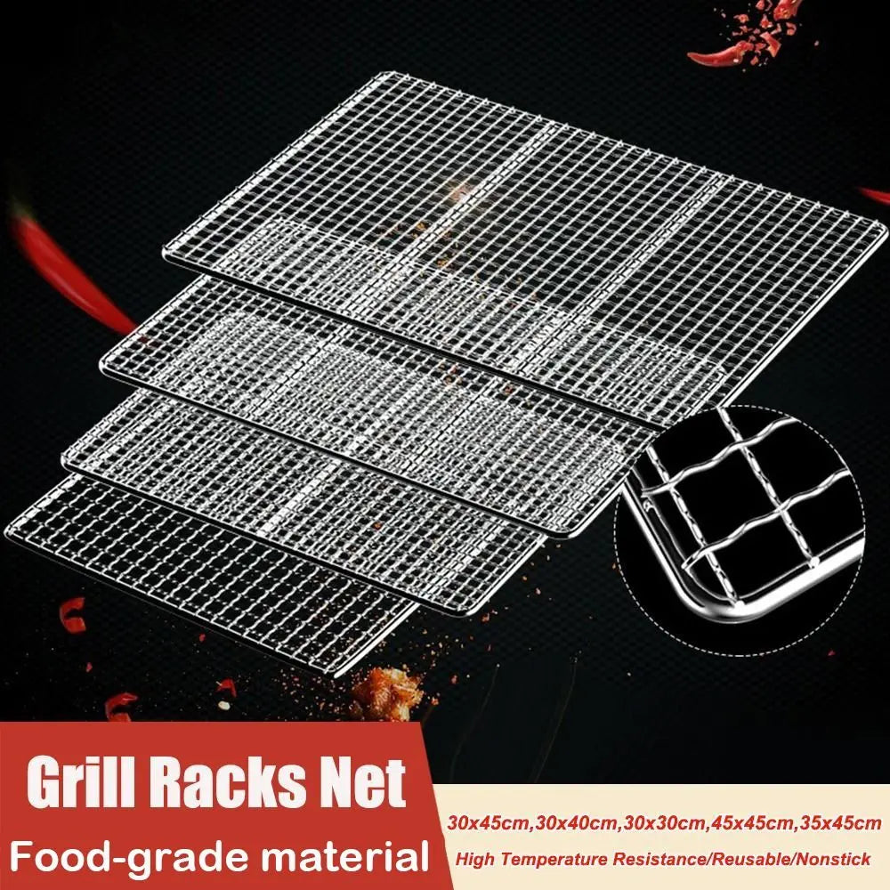 Square Iron Wire Grill Rack – Reusable BBQ Roast Cooking Grate BBQ Grill Rack Axl