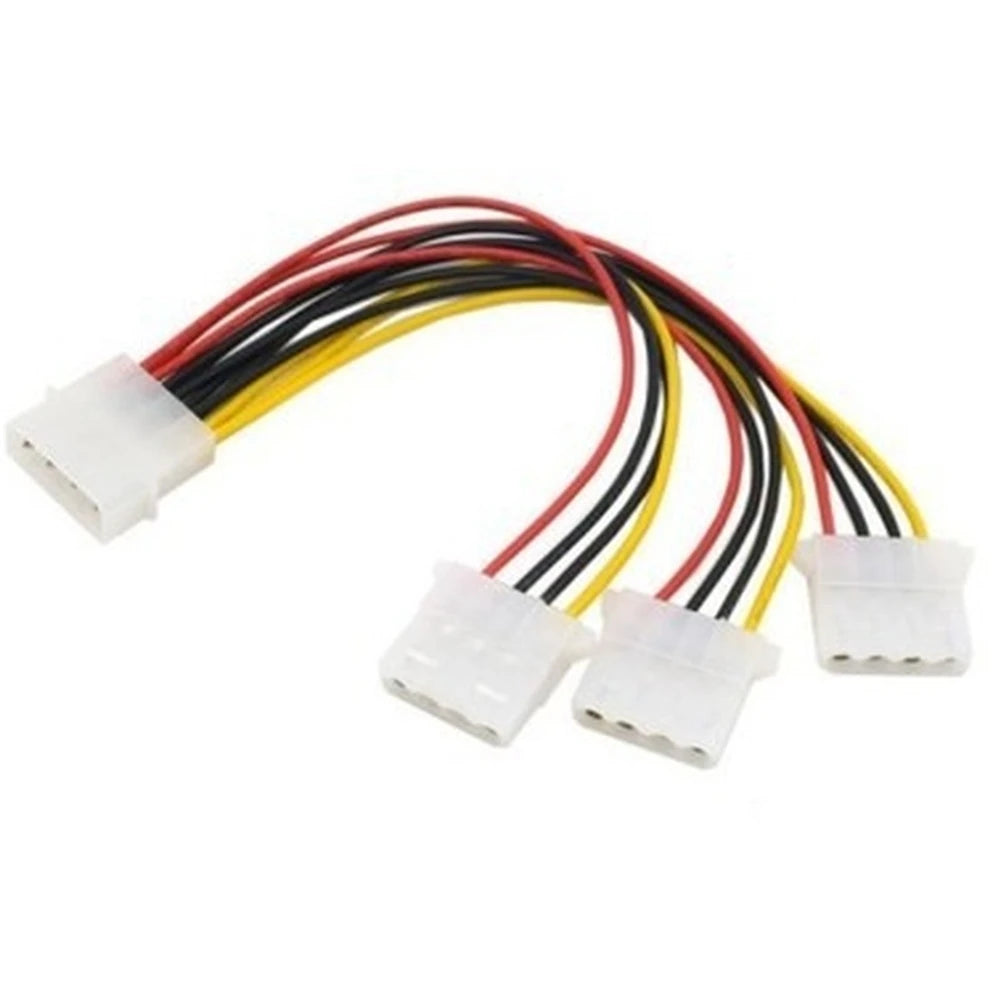 4-Pin Molex IDE Male to 3-Port Female Power Splitter Cable Power Splitter Cable Axl Default Title