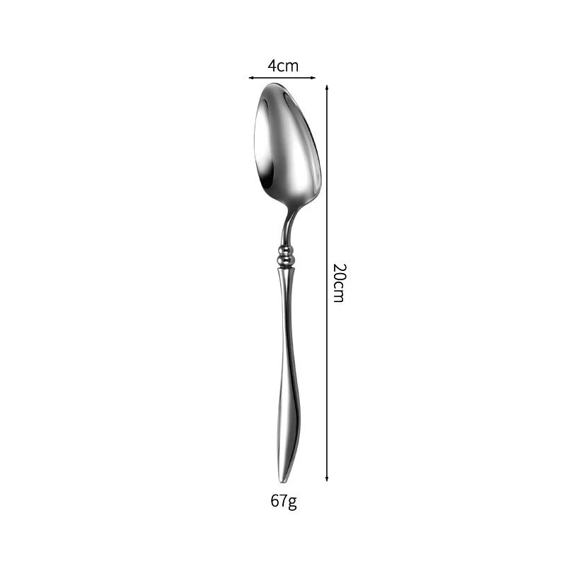 Mirror-Polished 304 Stainless Steel Flatware Set – Knife Fork Spoon Flatware Set Axl C China Mainland