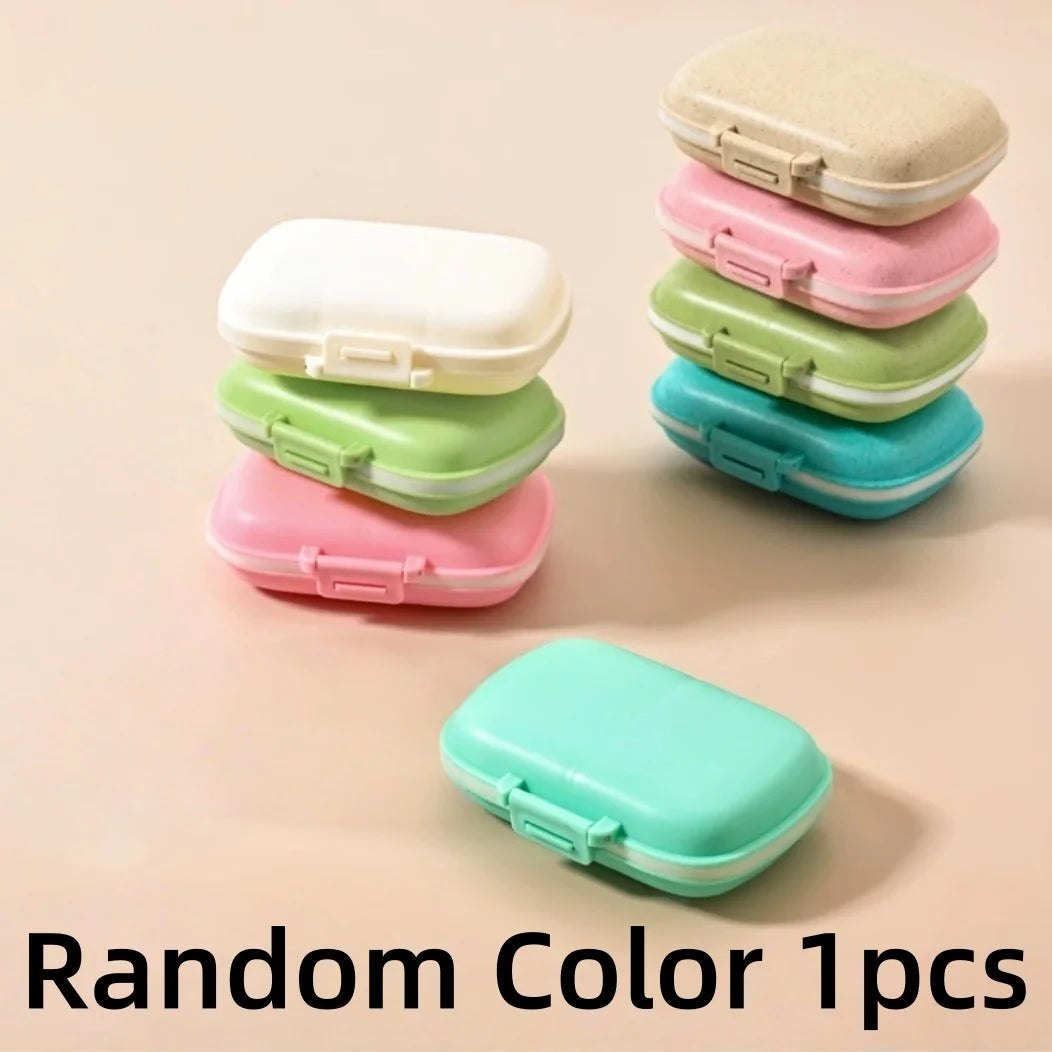 Mini 8-Compartment Pill Organizer – Waterproof Travel Case Pill Organizer Axl Random Color 1pcs