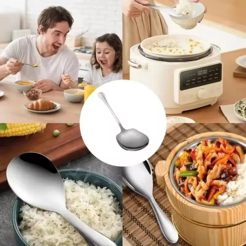 Stainless Steel Large Serving Spoon – Ergonomic Kitchen Utensil Serving Spoon Axl