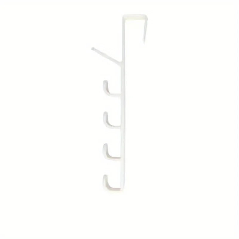 5-Hook Over the Door Hanger Rack – Coats, Robes & Towels Door Hook Rack Axl White
