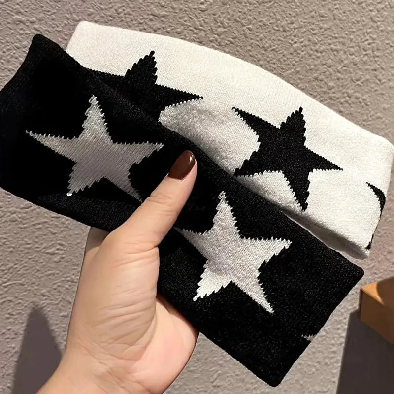 Women's No-Slip Yoga Headbands – Star Print Hair Wraps 1-2 Pc Yoga Headband Axl