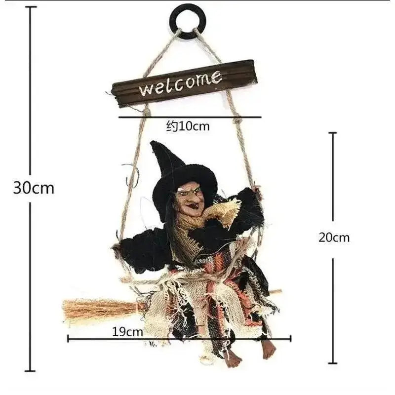 Halloween Hanging Witch Doll Ornament | Scary Party Decor Halloween Hanging Decor Axl