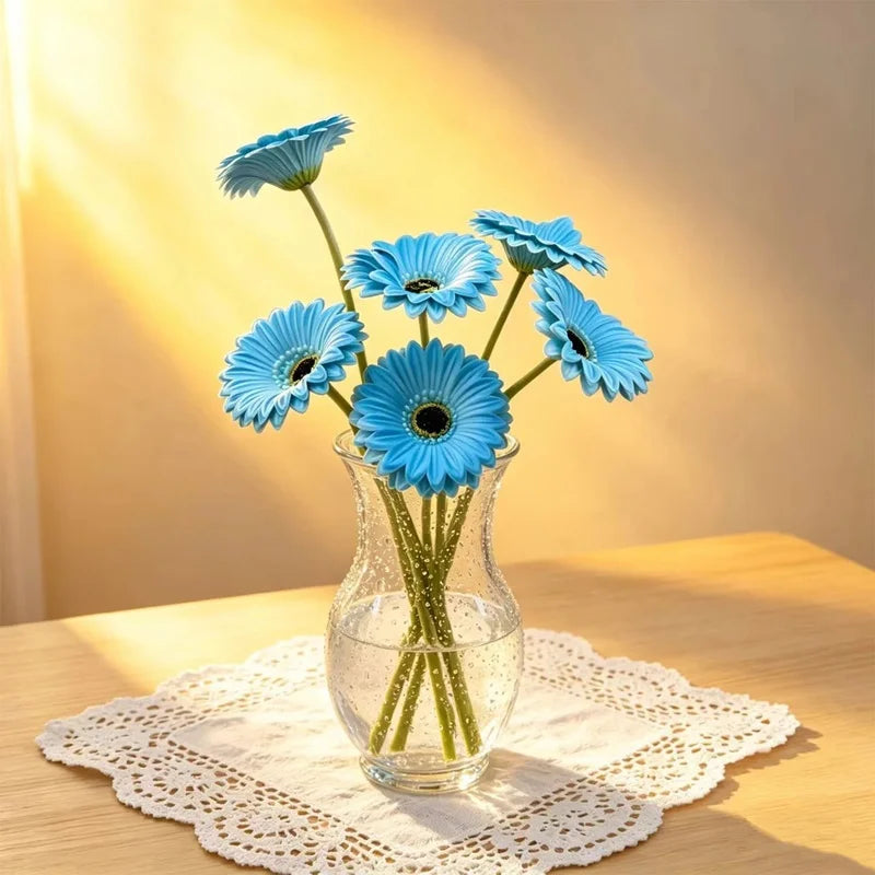 10-Pack PU Gerbera Daisy Artificial Flower Stems | Faux Sunflowers Artificial Flower Stems Axl