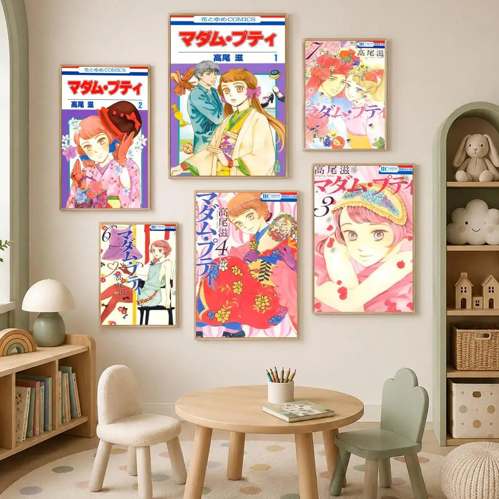 Cartoon Madame Petit Self-Stick HD Wall Art Poster | Waterproof Wall Art Poster Axl