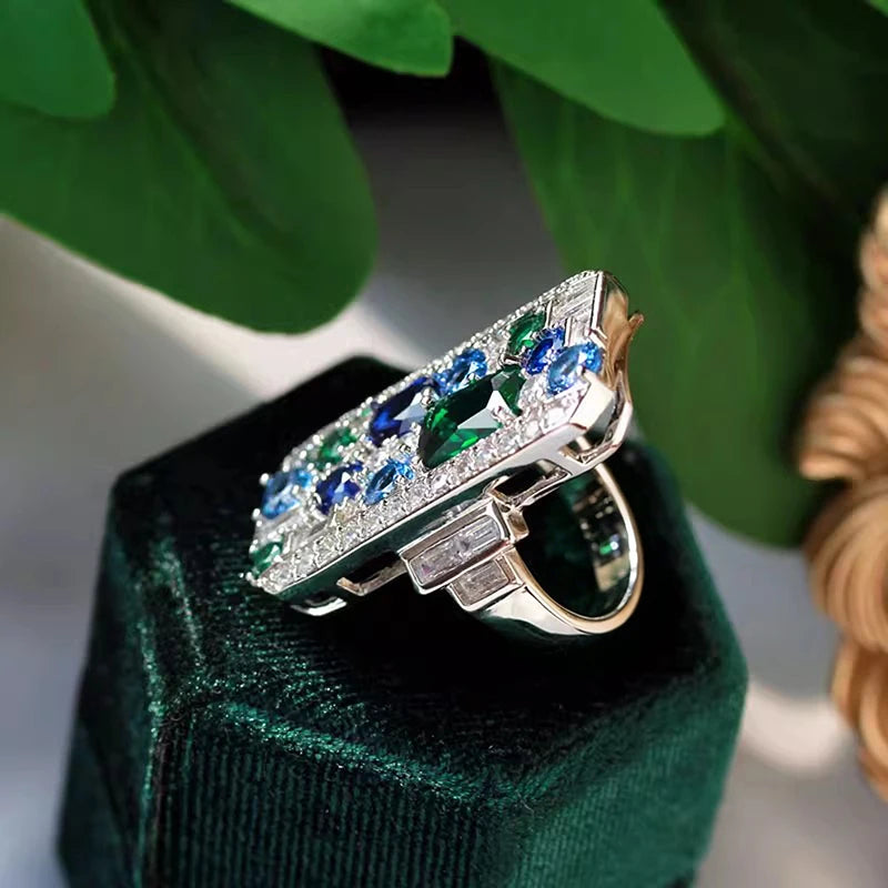 Huitan Cubic Zirconia Ring – Sparkling Women's Fashion Jewelry Fashion Ring Axl