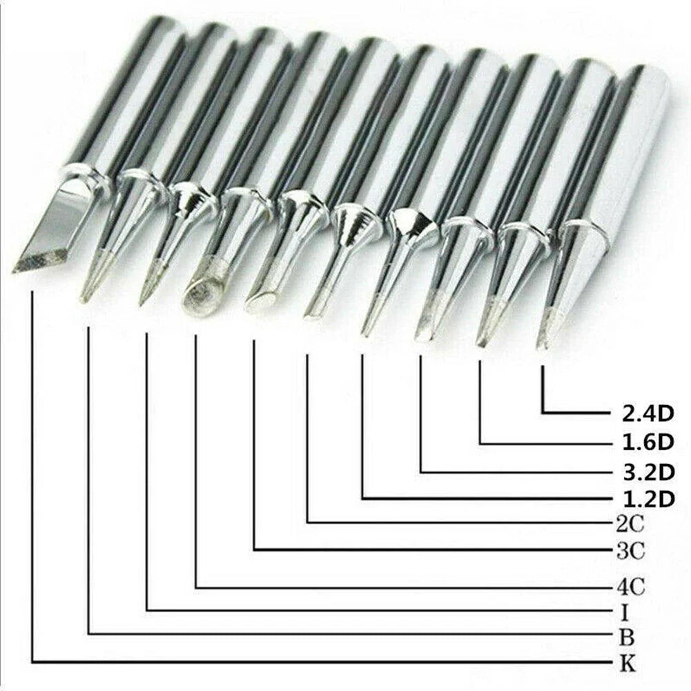 900M-T Soldering Iron Tips Set – 10 Pcs, 200°–480°C Soldering Iron Tips Axl China Mainland