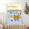 Rilakkuma Anime Cartoon Wall Poster – Waterproof Self-Adhesive Anime Wall Poster Axl z2 50x70cm No Frame
