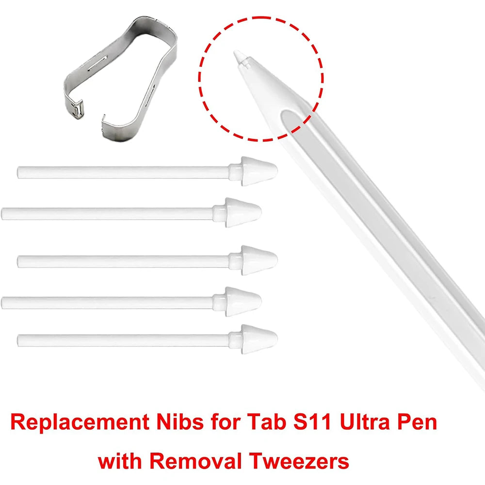 Samsung Galaxy Tab S11 & S11 Ultra S Pen Replacement Tips 5-Pack Stylus Pen Tips Axl